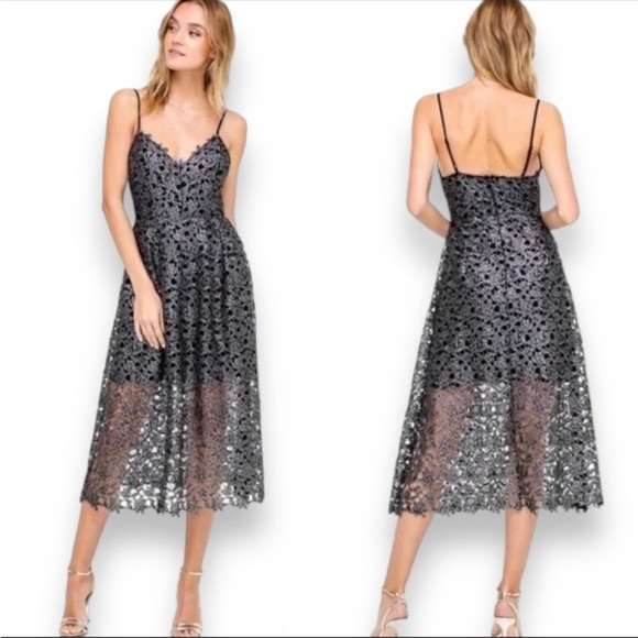 ASTR purple eggplant lace midi dress ZL - Picture 12 of 14